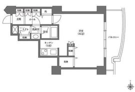 文京グリーンコートビュータワー本駒込 A1303 間取り図