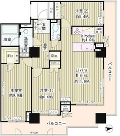 パーク・アヴェニュー神南 1201 間取り図