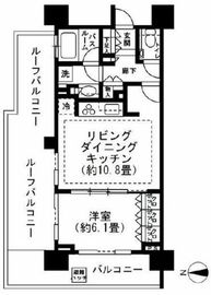 シティハウス中野レジデンス 6階 間取り図