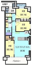 プラウド高田馬場 4階 間取り図