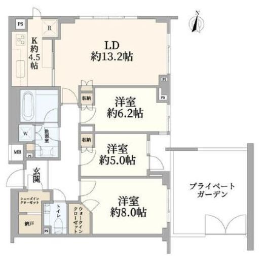 ディアクオーレ成城 1階 間取り図