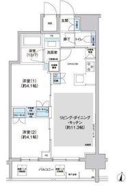 パークキューブ西新宿 1103 間取り図