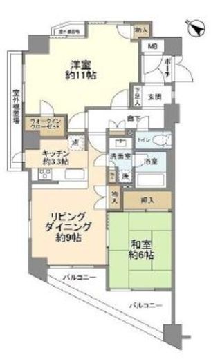 グレイスガーデン武蔵小山 5階 間取り図