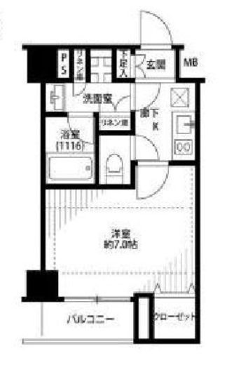 プレール・ドゥーク西新宿5丁目 8階 間取り図