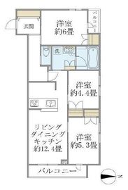 グランデライト武蔵小杉 305 間取り図