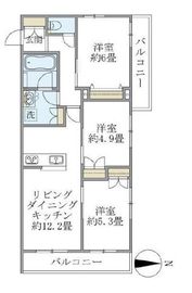 グランデライト武蔵小杉 205 間取り図