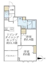 グランデライト武蔵小杉 402 間取り図
