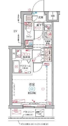 クレヴィスタ横浜大口 408 間取り図