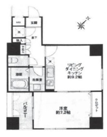 ロメック勝どき 6階 間取り図