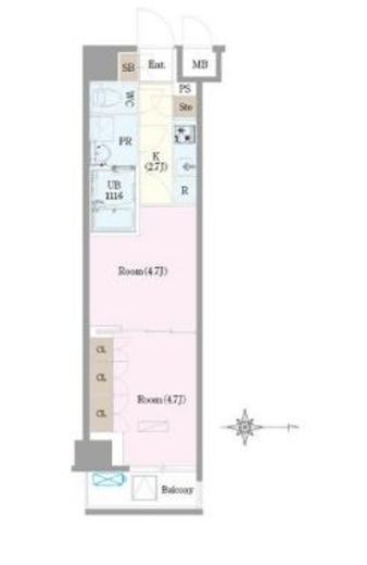 リーラ三鷹 603 間取り図