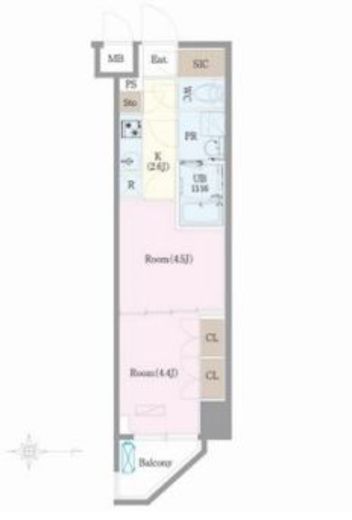 リーラ三鷹 202 間取り図