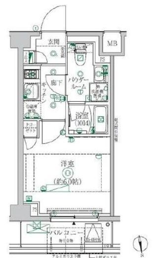 クレイシア横浜ヴェール 1階 間取り図