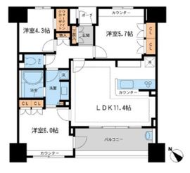 KDXレジデンス町田 1002 間取り図