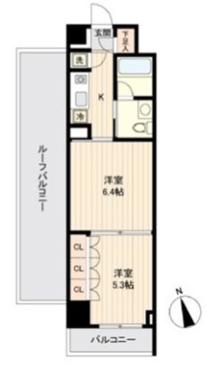 プラティーク清澄白河 802 間取り図