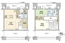 イニシア新川崎 17階 間取り図