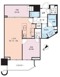 パークタワー勝どきミッド/サウス 20階 間取り図