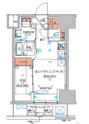(仮称) 巣鴨山手インサイドレジデンス 802 間取り図