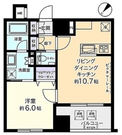 グリーンパーク日本橋久松町レジデンス 6階 間取り図