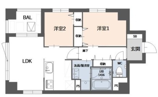 SIDEPLACE JUJO 602 間取り図