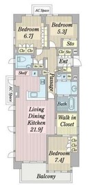 グランドメゾン石神井公園 5階 間取り図