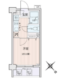 エコロジー都立大学レジデンス 618 間取り図