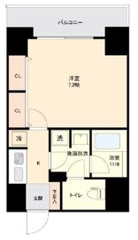 プリンセスライン住吉 801 間取り図