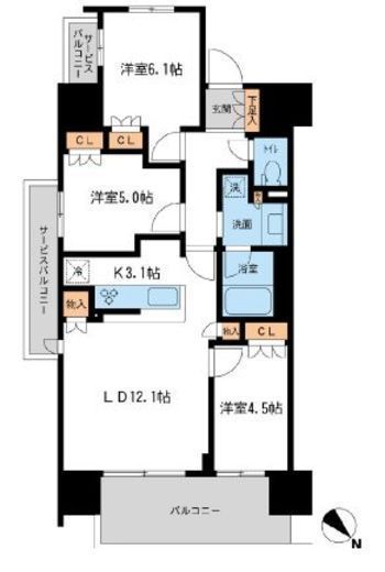 BLESS宮崎台 (ブレス宮崎台) 612 間取り図