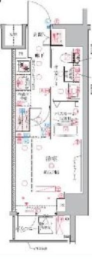 クレヴィスタ横浜関内 10階 間取り図
