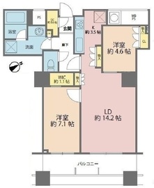 ザ・パークハウス西新宿タワー60 55階 間取り図