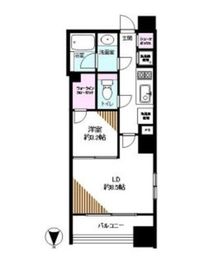 クレヴィア恵比寿 6階 間取り図