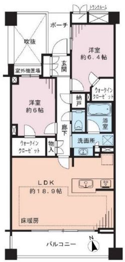 プラウド蘆花公園 4階 間取り図