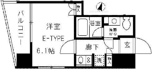 カレドタワー 1001 間取り図