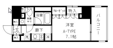 カレドタワー 803 間取り図