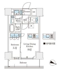 パークアクシス横浜阪東橋 811 間取り図