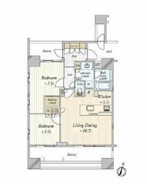 ブランズ南麻布 8階 間取り図