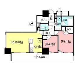 品川タワーレジデンス 21階 間取り図
