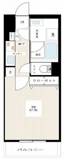 スカイコートグランデ清澄白河 1階 間取り図