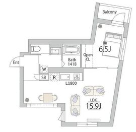 グランデュオ下北沢14 (GranDuo Shimokitazawa14) 301 間取り図