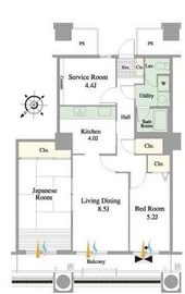 晴海ビュータワー（晴海アイランドトリトンスクエアビュータワー） 49階 間取り図