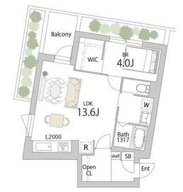 グランデュオ下北沢14 (GranDuo Shimokitazawa14) 203 間取り図