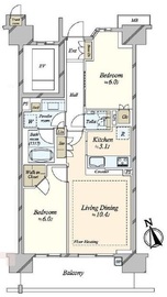 リビオ日暮里グランスイート 10階 間取り図