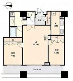 コンシェリア西新宿タワーズウエスト 33階 間取り図
