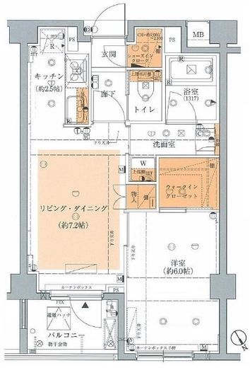 アージョ桜新町 2階 間取り図