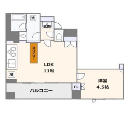 アトラス文京小石川 8階 間取り図