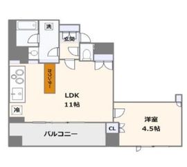 アトラス文京小石川 8階 間取り図