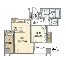 大崎ウエストシティタワーズ イースト 33階 間取り図