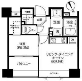 プラウド横浜反町公園 6階 間取り図