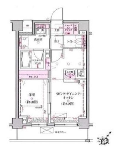 クリオ板橋本町 4階 間取り図