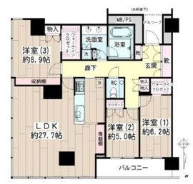クレッセント川崎タワー 36階 間取り図