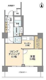 豊洲シエルタワー 15階 間取り図